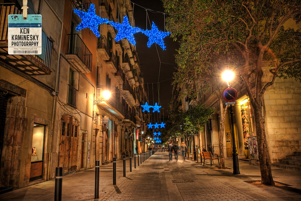 Photo of Barcelona's Gothic Quarter in Christmastime, when I'll be there from the 13th to the 20th, living right in this area. Photo by Ken Kaminesky. 