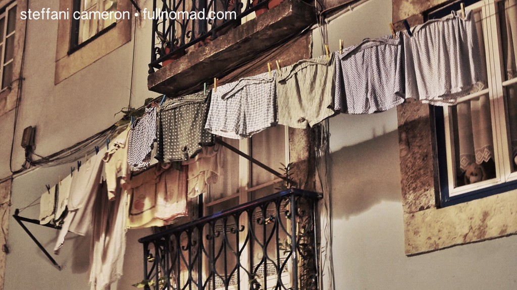 Okay, so a post like this feels a bit like I'm airing my dirty mental laundry, so why not share a photo of boxer shorts drying in the night of Lisbon's Bairro Alto?