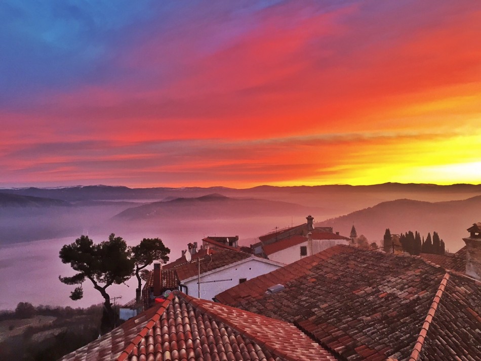 Sunrise on my last morning in Croatia, and I find myself longing to return.