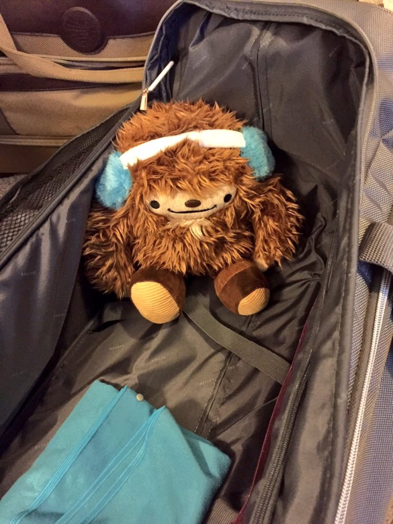 Arguably the only item of value ever left in my check-in luggage is my beloved Quatchi. Sorry, Quatchi. :(