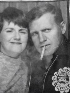 My parents at the start of their marriage, my dad a bad-ass. They didn't smoke when we were growing up, but it sure added to the mystique in their youth.