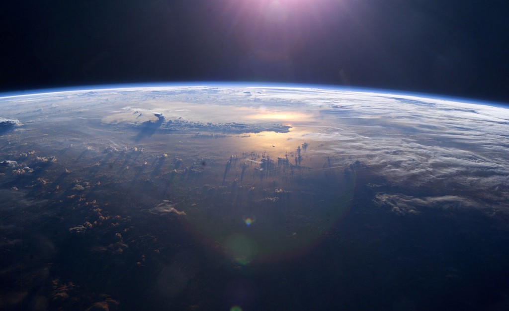 The Pacific Ocean, as seen from the International Space Station.