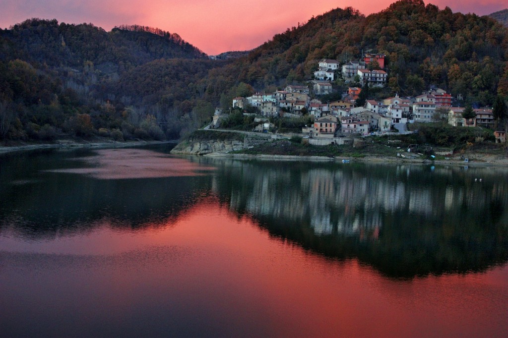 Sunset in Rieti, Italy. Public domain photo.