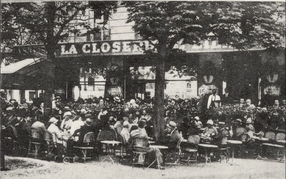 La Closerie. Paris. 1909. They'd rent tables to artists for hours. Still in biz today. Creative Commons.
