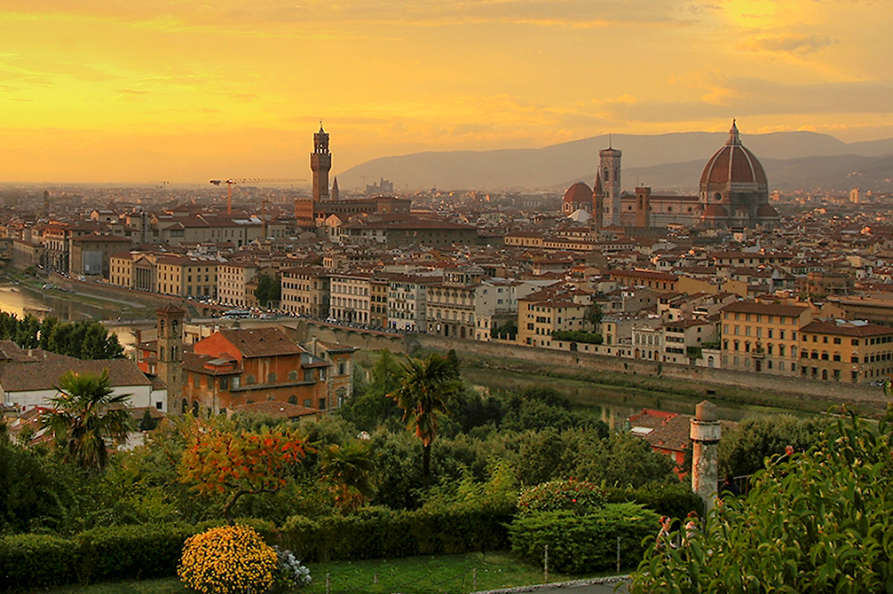 Florence, the birthplace of the Renaissance, and a food capital in its own right, since its all about Tuscany. Creative commons image from Steve Hershey.
