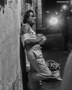 This man was photographed late on a night of drinking, and captures for me the mood I sometimes felt in the city.