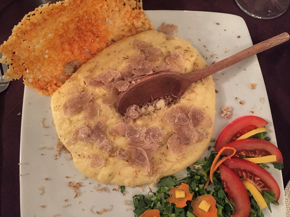 Looks simplistic, and Italian, but polenta is as Istrian as anything, and these white truffles are among the best in the world, and this is a meal I will remember forever.